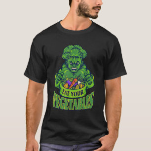 Camiseta Coma seus legumes Dia Mundial da Vegetação Brocoli