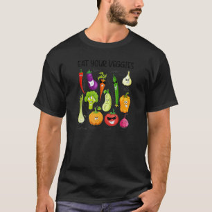 Camiseta Coma seus Legumes Estilo Retro 90 Vegetal Vegano