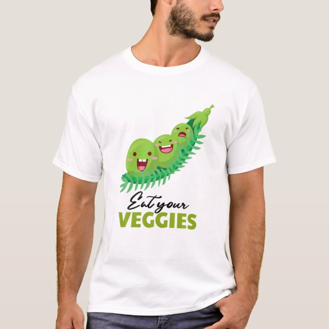 Camiseta Coma Seus Veggies Edamame Vegan Vegetable F (Frente)