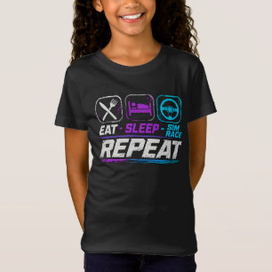 Camiseta Coma sim raça repita para fãs de corridas de simul