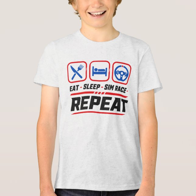 Camiseta Coma sim-race para fãs de corridas de simulação (Frente)