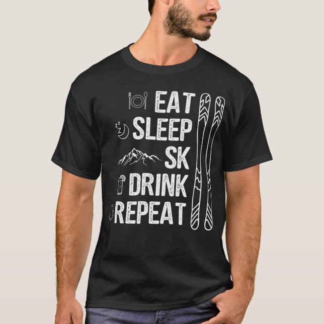 Camiseta Coma Ski Ski Slopes Chamam Esportes de Inverno (Frente)