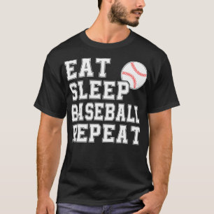 Camiseta Coma Sleep Baseball Repete Catcher Pitcher Engraç