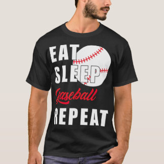 Camiseta Coma Sleep Baseball Repetir a sandlot dos eua
