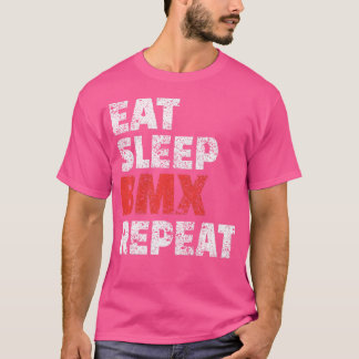 Camiseta Coma Sleep Bmx Repete Gif Engraçado De Bike