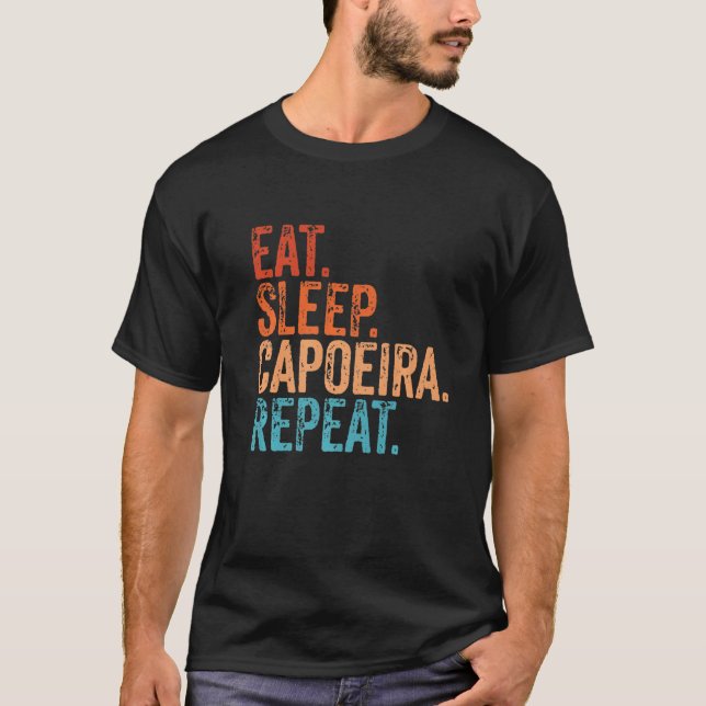 Camiseta Coma Sleep Capoeira Repete Vintage (Frente)