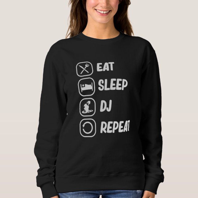 Camiseta Coma Sleep Dj Repete Turntables Música 1 (Frente)