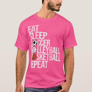 Camiseta Coma Sleep Futebol de Voleibol Funn Repete