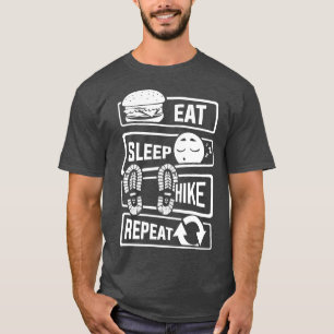 Camiseta Coma Sleep Hike Repete Caminhando Na Natureza Espo