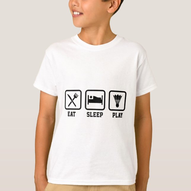 Camiseta Coma Sleep Jogue Badminton Player Shuttle Sports S (Frente)