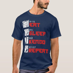 Camiseta Coma Sleep Kendo Guerreiro Japonês Samurai Japão M