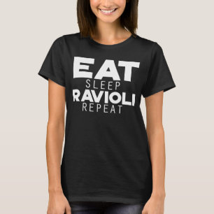 Camiseta Coma Sleep Ravioli Repete Citações Sobre A Comida 