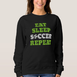 Camiseta Coma Sleep Soccer Repetir Jogo Esporte Jogo Treina