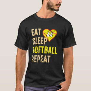 Camiseta Coma Sleep Softball Repeat Jersey Número 44 Vinta