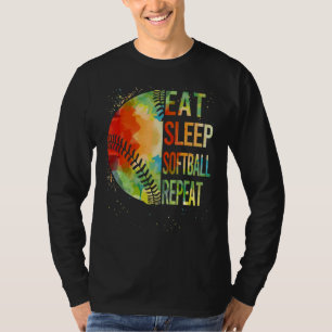 Camiseta Coma Sleep Softball Repete Catcher Pitcher Juventu