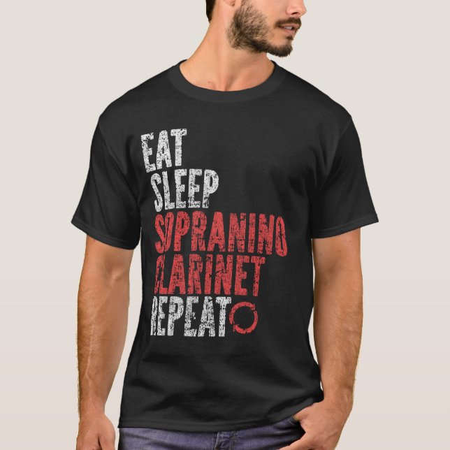 Camiseta Coma Sleep Sopranino clarinet Repetir (Frente)