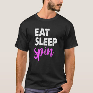 Camiseta Coma Sleep Spin Gym Sayings Spinning Classe Workou