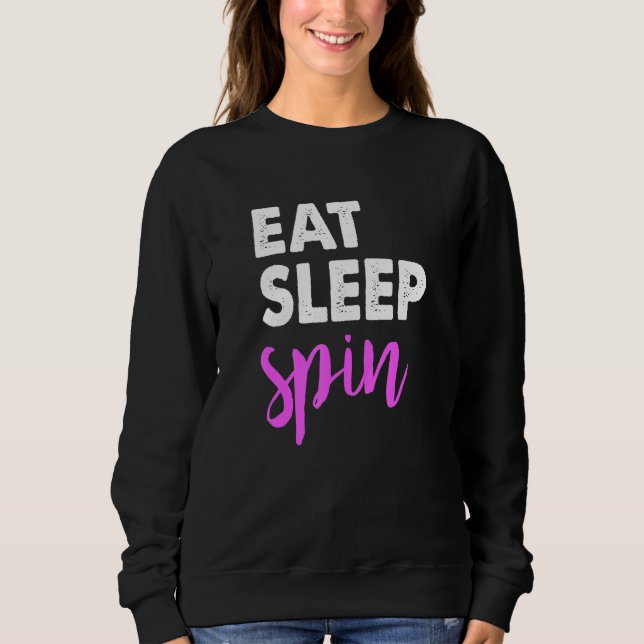 Camiseta Coma Sleep Spin Gym Sayings Spinning Classe Workou (Frente)