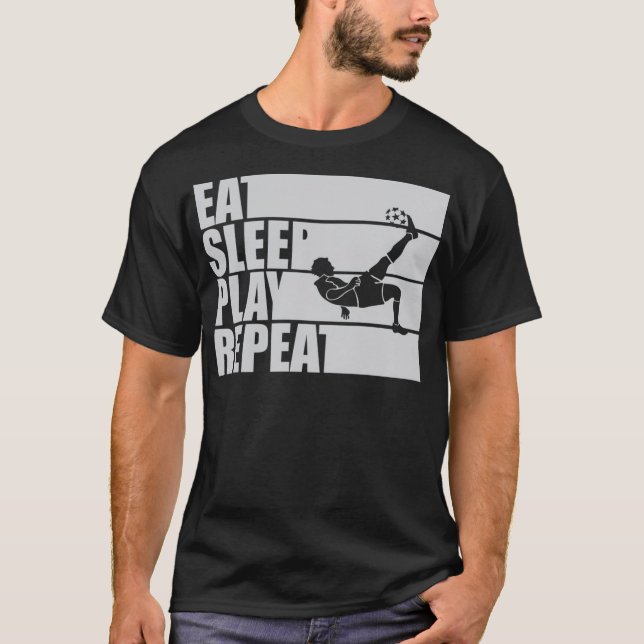 Camiseta Coma Sleep Tocar Campo de Futebol (Frente)