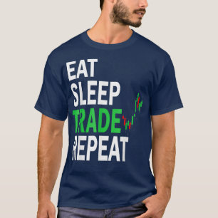 Camiseta Coma Sleep Trade Repete Dia da Bolsa design