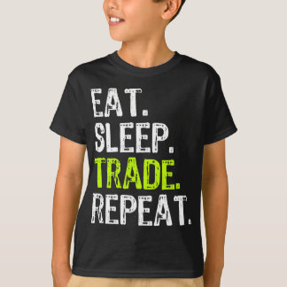 Camiseta Coma Sleep Trade Repete Dia Negociação de Ações Co