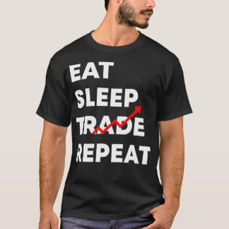 Camiseta Coma Sleep Trade Repita Comerciante Engraçado de B