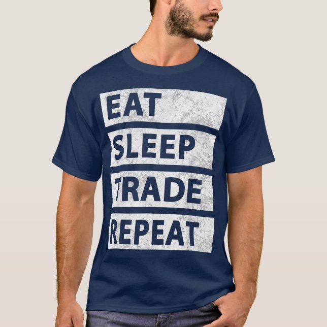 Camiseta Coma Sleep Trade Stock Trading Repete Crypto (Frente)