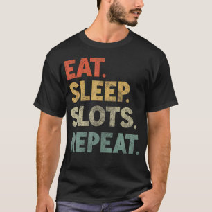 Camiseta Coma Slots de Repetição Máquina Caça-Níqueis Cassi