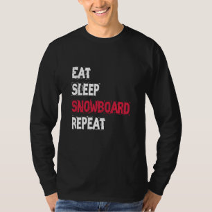 Camiseta Coma Snowboard Repetidamente Snowboard
