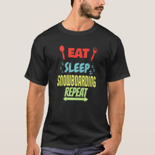 Camiseta Coma Snowboard Repetindo Snowboard