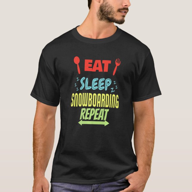Camiseta Coma Snowboard Repetindo Snowboard (Frente)