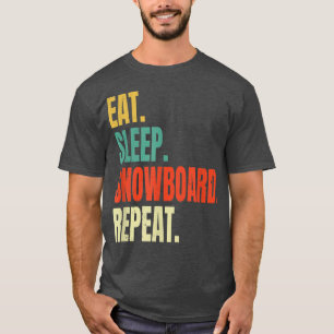 Camiseta Coma Snowboard Repetir Snowboard No Inverno