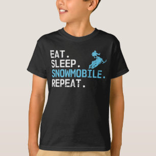 Camiseta Coma Snowmobile Repetir Motor Sleding Condução d