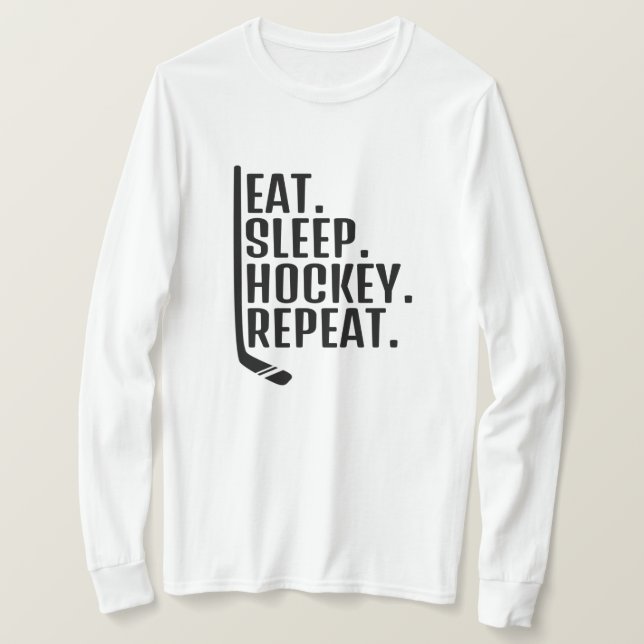 Camiseta  Coma Soneca Hóquei Repita   (Frente do Design)