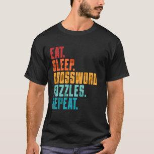 Camiseta Coma Sonhar Quebra-Cabeças de Palavras Cruzadas Re