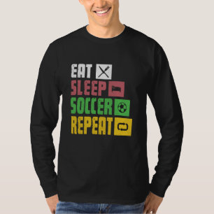 Camiseta Coma Sonho Futebol Repita  Jogador de Futebol Trei