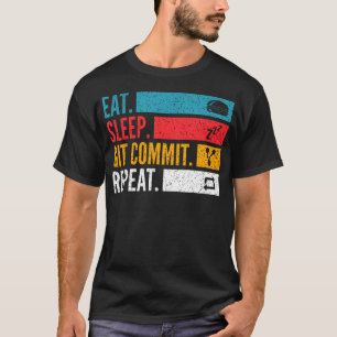 Camiseta Coma Sonho Git Commit Repita - Codificador de Códi