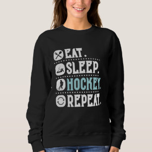 Camiseta Coma Sonho Hockey Repita Divertido Hockey Retro Vi