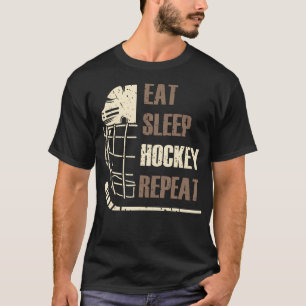 Camiseta Coma Sonho Hóquei Repetir Máscara Divertida Adesiv