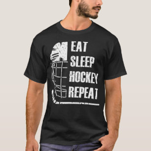 Camiseta Coma Sonho Hóquei Repetir Máscara Divertida Adesiv