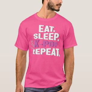 Camiseta Coma Sonho K-Pop Repita Música Coreana Coreia Core