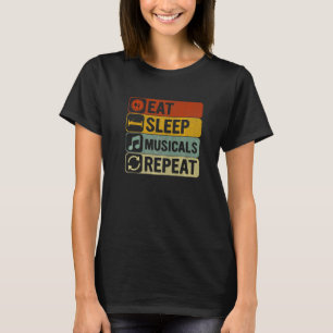 Camiseta Coma Sonho Musicais Repita Retro 60s 70s Música Le