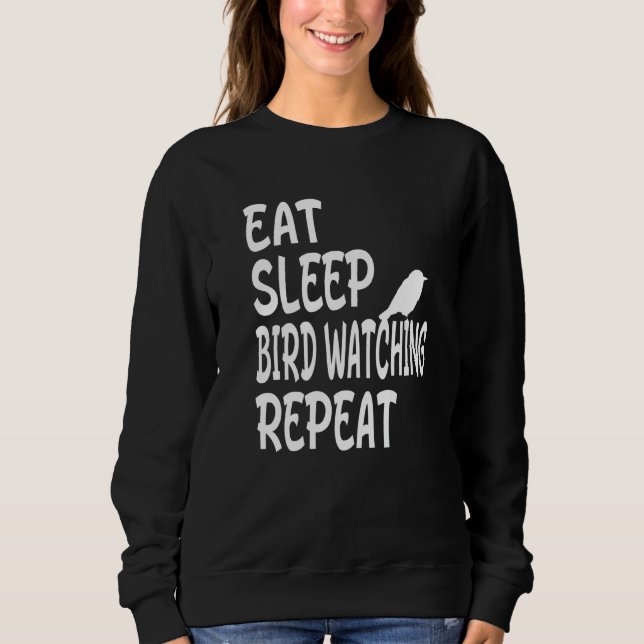Camiseta Coma Sonho Observação de Pássaros Repetir  Observa (Frente)
