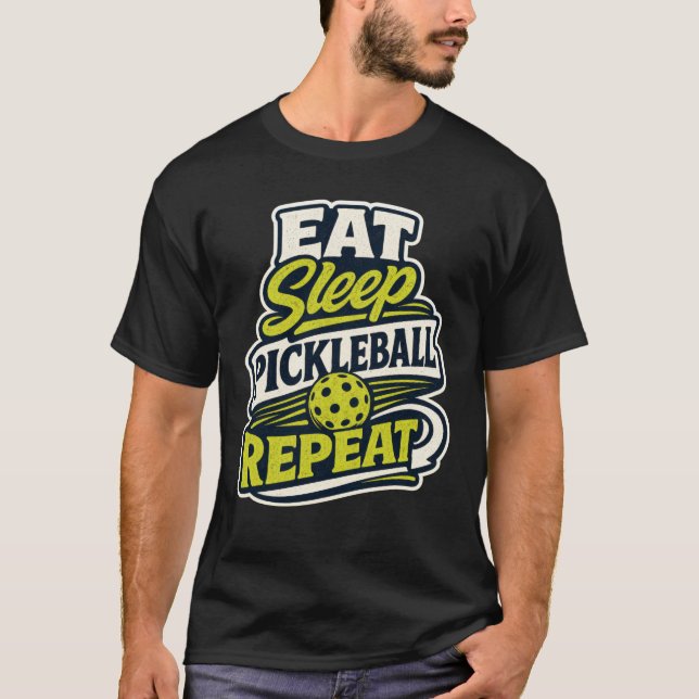 Camiseta Coma Sonho Pickleball Repita Retro (Frente)