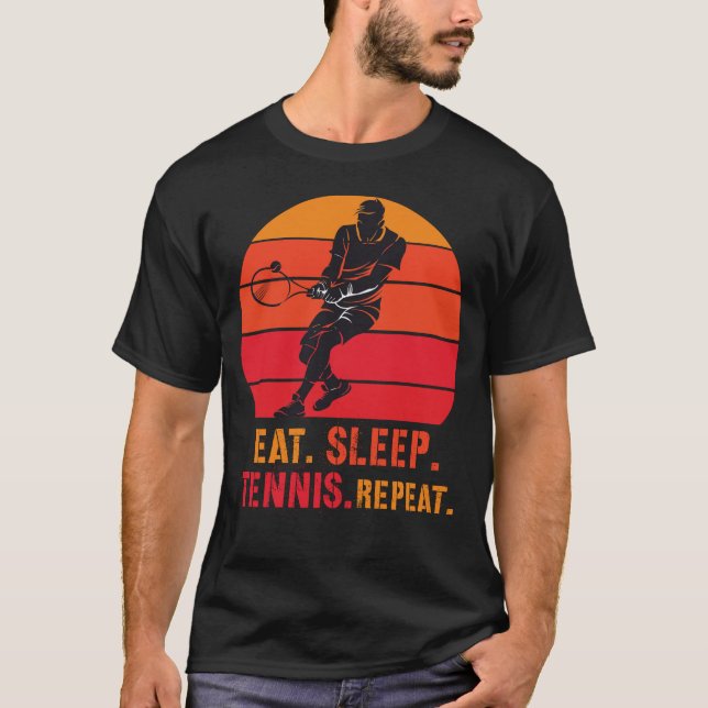 Camiseta Coma Sonho Tênis Repita Pôr do Sol Retrô (Frente)