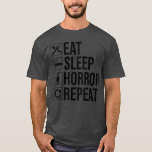 Camiseta Coma Sonho Terror Repita Amigos Divertidos Amantes