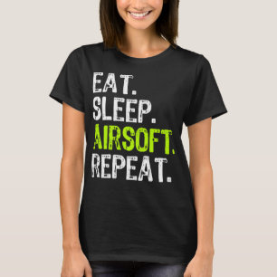 Camiseta Coma Sono Airsoft Repetir Presente Funny Air Soft