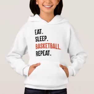 Camiseta Coma Sono, Basquete Repete Crianças Hoodies