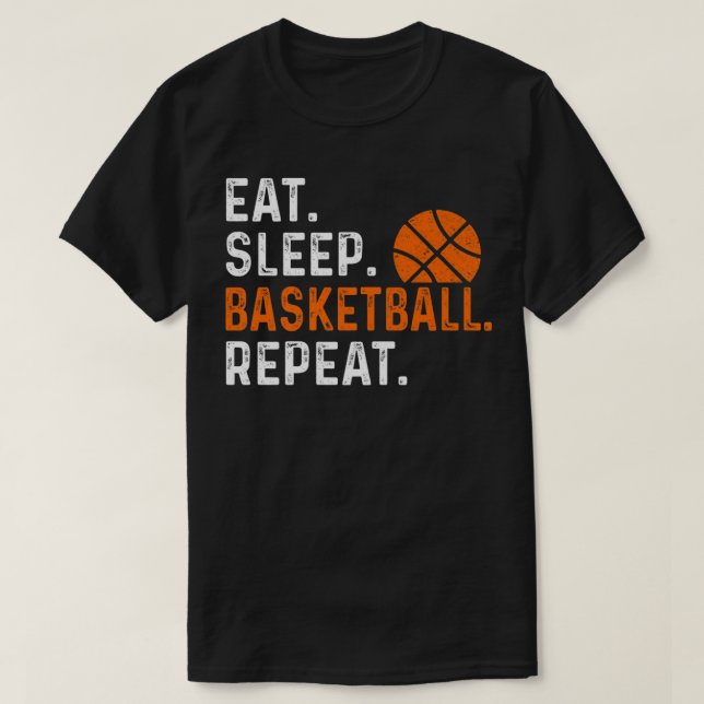 Camiseta Coma Sono Basquete Repete Jogada Engraçada de Basq (Frente do Design)