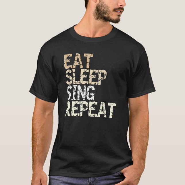 Camiseta Coma Sono Canto Repetir Cabeça Repetitiva coro can (Frente)